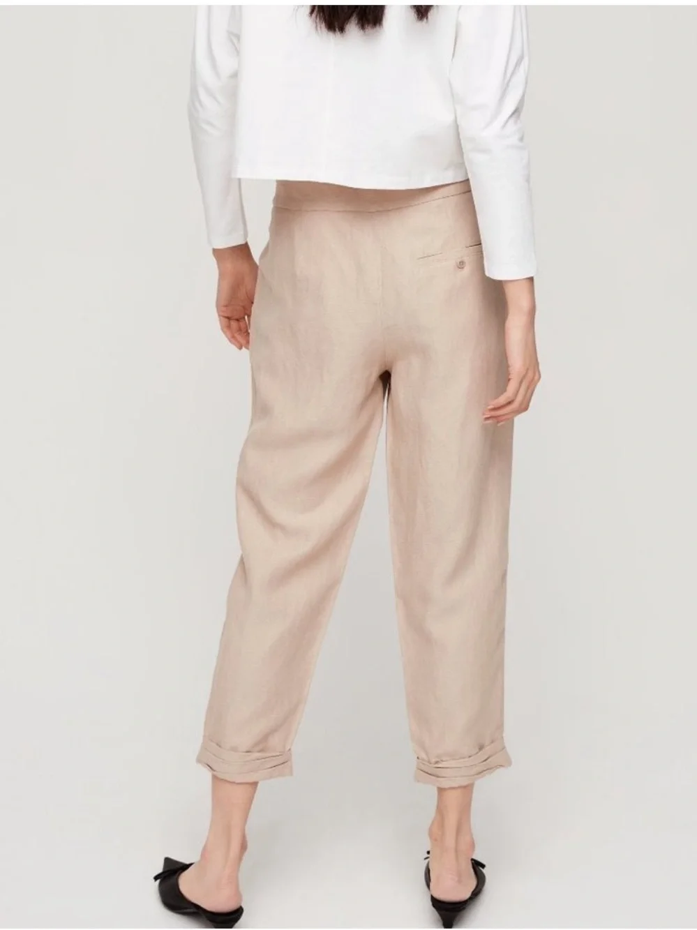 Aritzia Wilfred Allant Cropped Linen Pant Size 2
